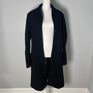 Womens Wool Cashmere Blend Button Coat Portsaid Black Size Small Rare Capsule